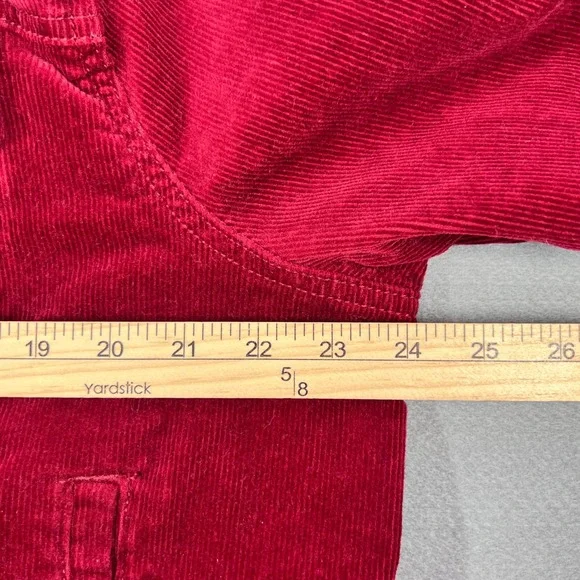 Torrid Red Corduroy Trucker Jacket Women 2 Sherpa Collar Button Front - Picture 8 of 10